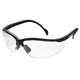 Voyager Black/Clear Safety Glasses, ANSI Z87.1