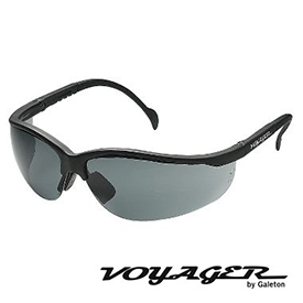 Voyager Black Frame Gray Lens Safety Glasses 9200002