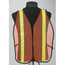 Orange Mesh Safety Vest with Reflective Stripe