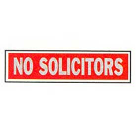 Hy-Ko No Solicitors Sign 2 x 8 Inch Silver/Red