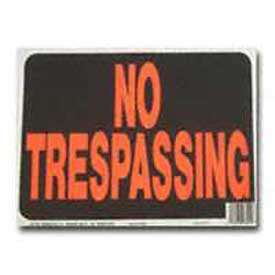 Hy-Ko Products No Trespassing Sign, 9 x 12 Inches, Weatherproof Plastic