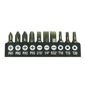 IRWIN INDUSTRIAL 10-Piece Steel Insert Bit Set with Magnetic Bit Holder