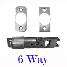 Ultra Hardware 6-Way Adjustable Deadlatch, Polished Brass (US3)