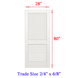 Primed Louver/Louver Door Slab 28 in. x 80 in.