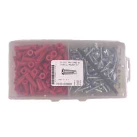 Titan Fastener 6-8 x 3/4 Plastic Anchor Kit for Drywall, Masonry, Brick