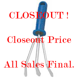 10-3/8 Inch 3-Tine Hand Cultivator for Garden Maintenance