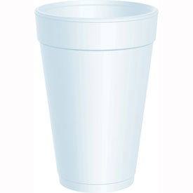 Dart Container 16J16 16 oz White Foam Cups, 1000/Case