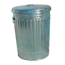 20-Gallon Galvanized Steel Trash Can with Lid