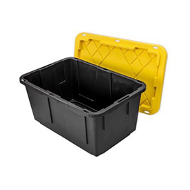 27 GAL. STORAGE TOTE BLACK & YELLOW