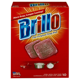 Brillo Steel Wool Soap Pads, 10 Pads/Box