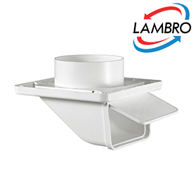 Lambro 143W/P Soffit Exhaust Vent, 4 inch, Plastic, White