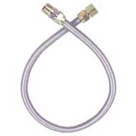 Dormont SuprSafe 30 Series Gas Connector, 1/2 in. FIP x 3/4 in. FIP, 30 in. Stainless Steel