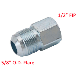 Dormont 90-3032 Gas Line Adapter - 5/8" Flare x 1/2" FIP
