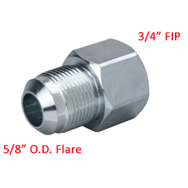 Dormont 90-3042 Gas Line Adapter - 5/8" Flare x 3/4" FIP