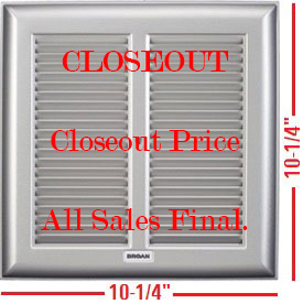 Broan/NuTone  Aluminum Replacement Fan Grille