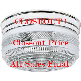 10 1/4" Chrome Flush Mount Ceiling Fixture