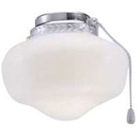 Mintcraft 9-Inch White Schoolhouse Ceiling Fan Light Kit