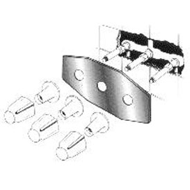 PASCO 817 Quick Plate 3-Hole 8" Centers Stainless Steel Shower Valve Cover Plate