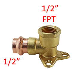 PRESS FIT DROP EAR ELBOW 90 DEGREE 1/2"