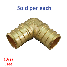 ELBOW 90 DEGREE BRASS 1/2" PEX-B