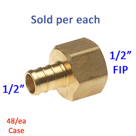 FEMALE ADAPTER BRASS 1/2" PEX-B