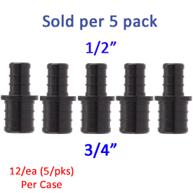 COUPLING POLYALLOY 3/4" X 1/2"  PEX-B 5/PK