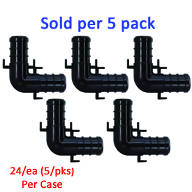 ELBOW POLYALLOY 90 DEGREE 1/2" PEX-B 5/PK