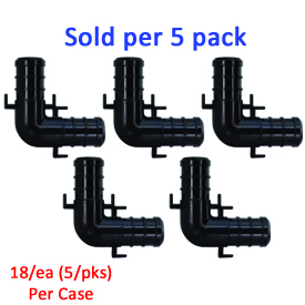 ELBOW POLYALLOY 90 DEGREE 3/4" PEX-B 5/PK