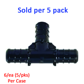 TEE POLYALLOY 3/4" PEX-B 5/PK
