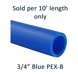 PEX-B BLUE TUBING 3/4" X 10