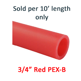 PEX-B RED TUBING 3/4" X 10