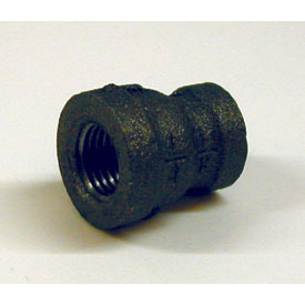 Black Malleable Iron Reducing Coupling, 3/4 in. x 1/2 in.