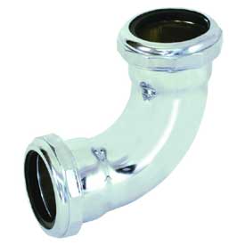 Connecticut Stamping & Bending 1-1/2 Inch Chrome-Plated 90 Degree Double Slip Elbow